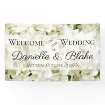 White Hydrangea Begrüßungsbanner