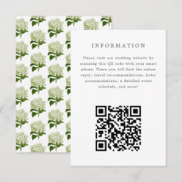 White Hydrangea Einladungskarte für Hochzeiten