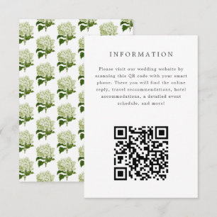 White Hydrangea Einladungskarte für Hochzeiten