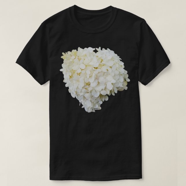 White Hydrangea Foto Cutout T-Shirt (Design vorne)