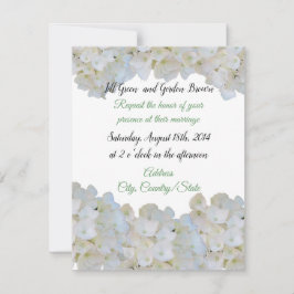 White Hydrangea Hochzeitseinladung Einladung