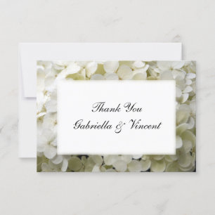 White Hydrangea Mariage Flat Merci Notes