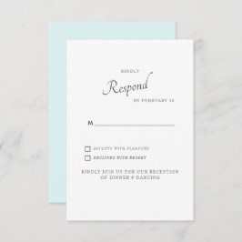 White Hydrangea Seafoam Wedding RSVP
