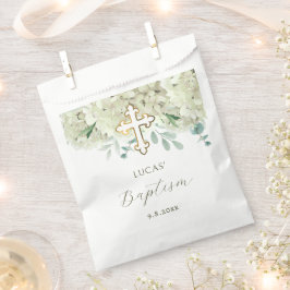 White Hydrangea Taufe Geschenktütchen