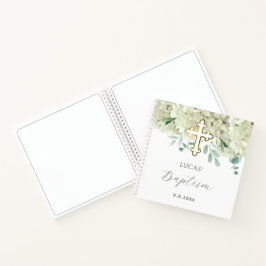 White Hydrangea Taufkirche Notizbuch