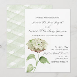 White Hydrangea Wedding Invitation Invitations Einladung