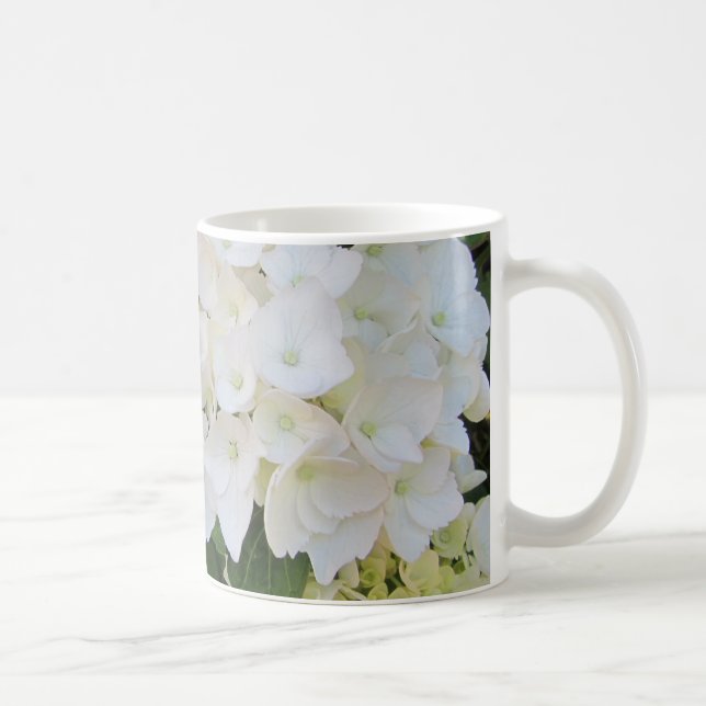 White Hydrangeas Kaffeetasse (Rechts)