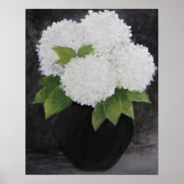 WHITE HYDRANGEAS Print, Value Poster Paper (Matte)