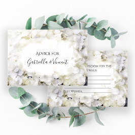 White Hydrangeas Watercolor Hochzeitsratgeber Kart Tischnummer