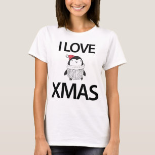 White I Liebe Weihnachts-Shirt T-Shirt