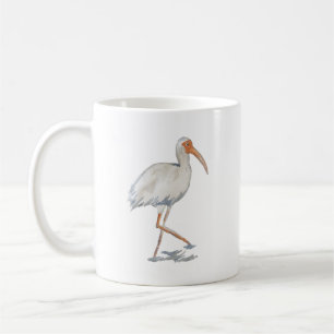 White Ibis Coastal Beach Bird Tasse