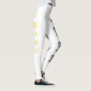 White Idaho Staat Syringa Blume Leggings