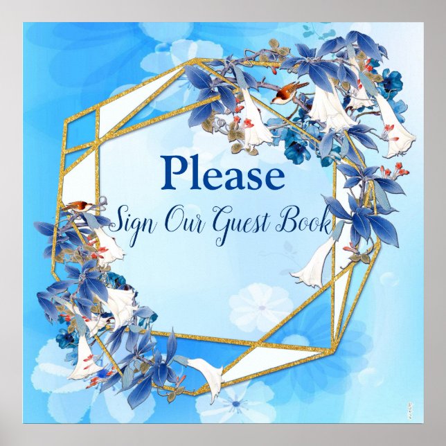 White Illustriert Watercolor Moonflower Gästebuch (Vorne)