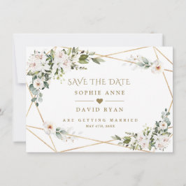 White Imperial Lilies Rose Save The Date