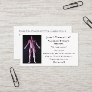 White Internist DR. Interne Medizin des menschlich Visitenkarte