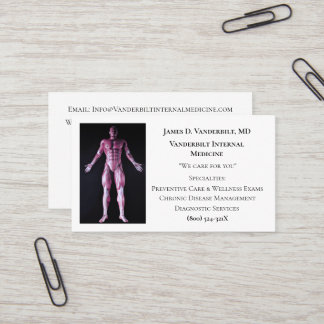 White Internist DR. Interne Medizin des menschlich Visitenkarte