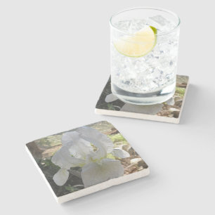 White Iris Stone Untersetzer