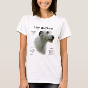 White Irish Wolfhound History T-Shirt