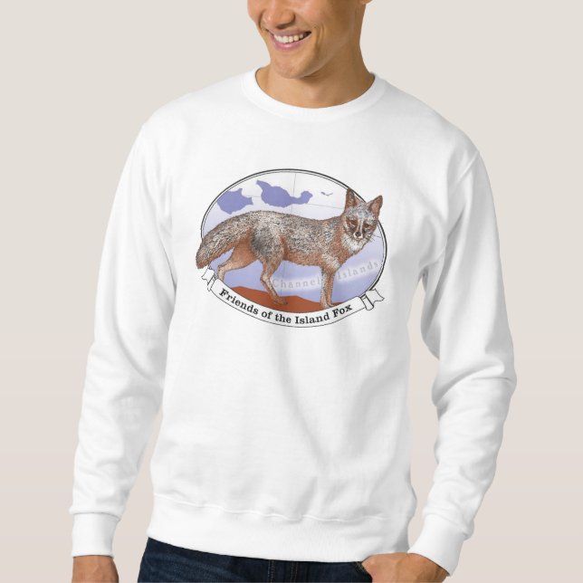 White Island Fox Logo Adult Sweatshirt (Vorderseite)