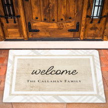 White & Ivory Beige Karierter Personalisierter Emp