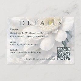 White Ivory Quiet Luxury Romantic Elegant Wedding  Begleitkarte