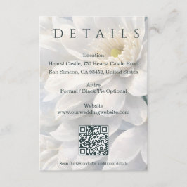 White Ivory Quiet Luxury Romantic Elegant Wedding  Begleitkarte