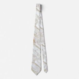 White-Ivory Silk & Ivory Champaign Pearls Kosmetik Krawatte