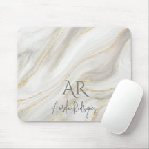 White Jade Marble Gold Glitzer individuell anpassb