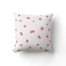 White Japanese Red Plum Blossom Floral Pattern