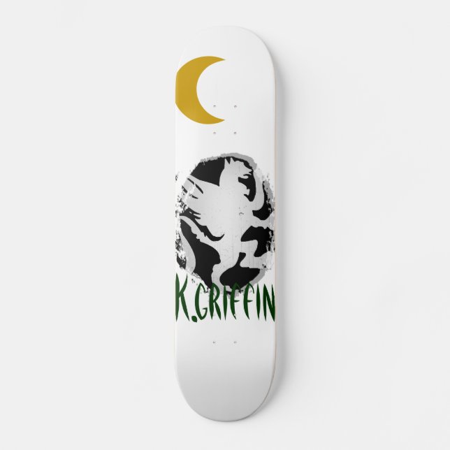 White "K. Griffin" Killosopher Skateboard Deck (Vorderseite)