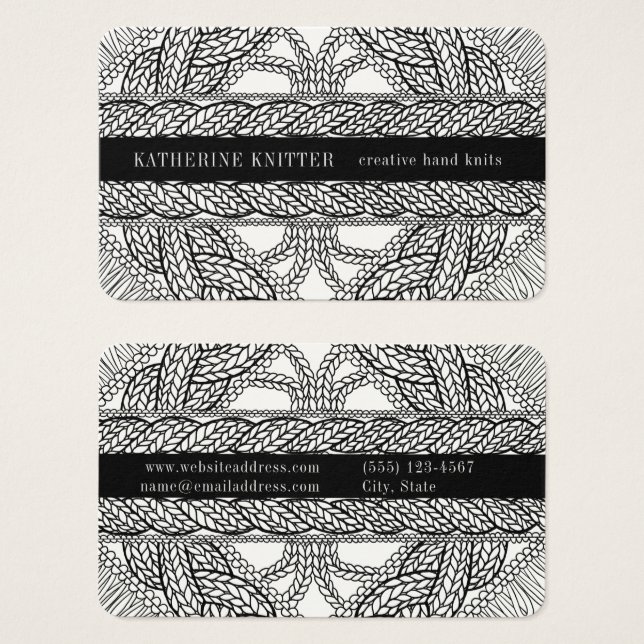 WHITE KABEL STRICK Oceana Business Card (Vorne & Hinten)