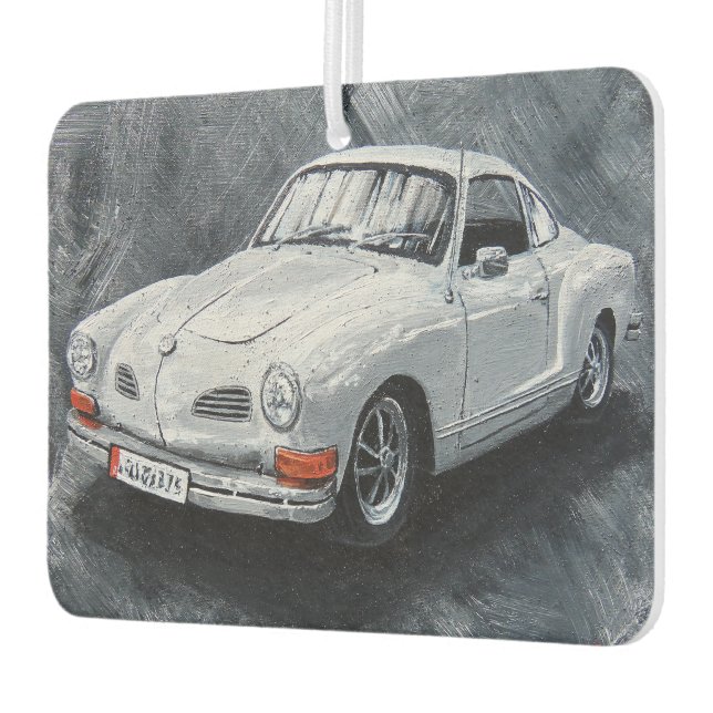 White Karmann Ghia Air Freshener Autolufterfrischer (Links)