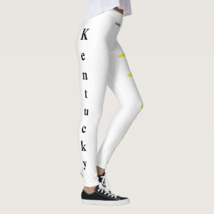 White Kentucky Goldenrod Staat Blume Leggings