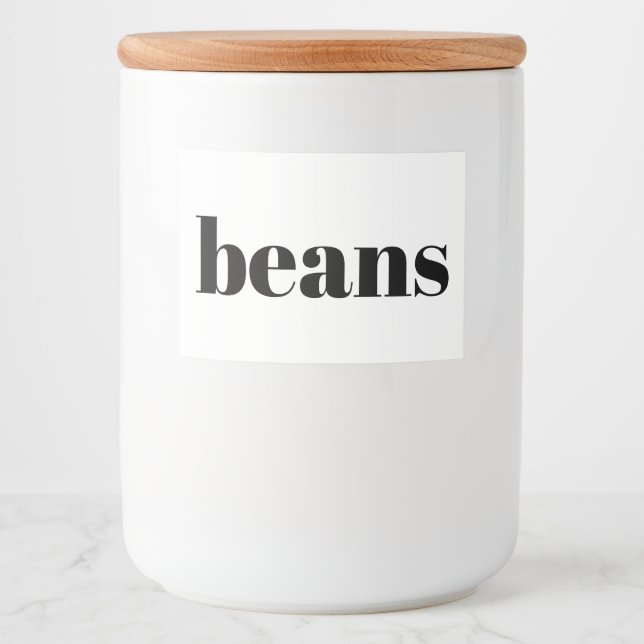 White Keramik Kitchen Canisters Zuhause Food Stora Lebensmitteletikett (Vorderseite)