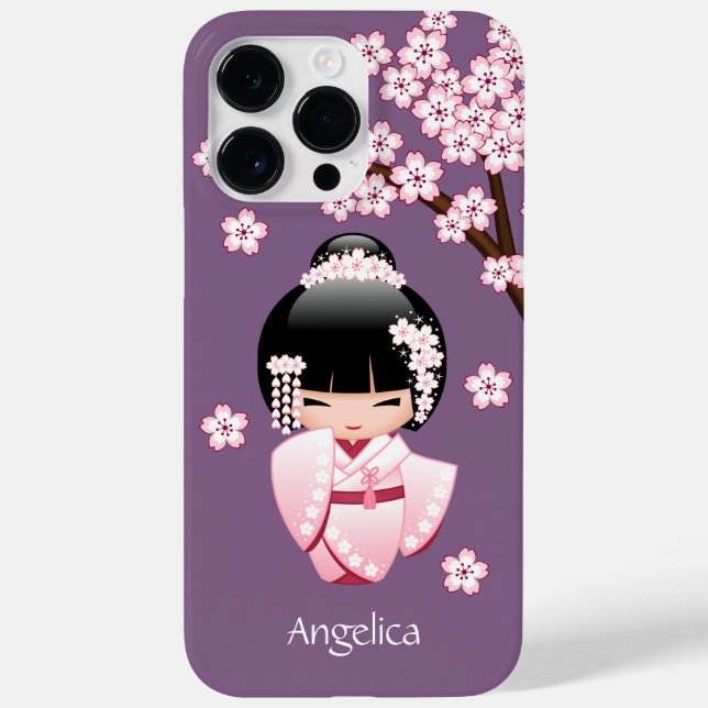 White Kimono Kokeshi Doll - Niedlich Geisha Girl Case-Mate iPhone 14 Pro Max Hülle (Rückseite)
