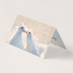 White Kissing Doves - Love personnalisable