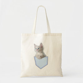 White Kitten in Tasche lustige Illusion 3D Grafik