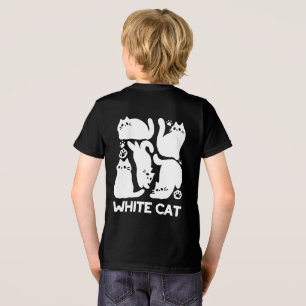 White Kitten Silhouetten - Niedliches Feline Desig Tri-Blend Shirt