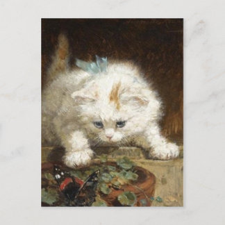 White Kitten von Ronner-Knip Postkarte