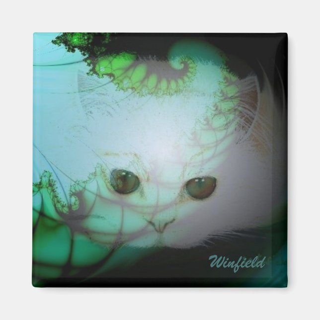 White Kitty Magnet (Vorne)