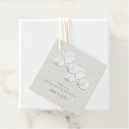 White Kleeblatt Wedding-Geschenk Vielen Dank Geschenkanhänger
