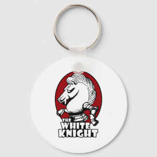 White Knight Logo Rot Schlüsselanhänger