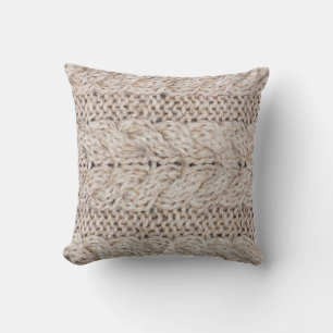 White knitting wool texture background. kissen