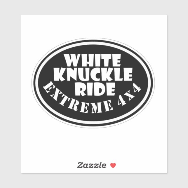 White Knuckle Ride, Extreme 4x4 Aufkleber (Blatt)