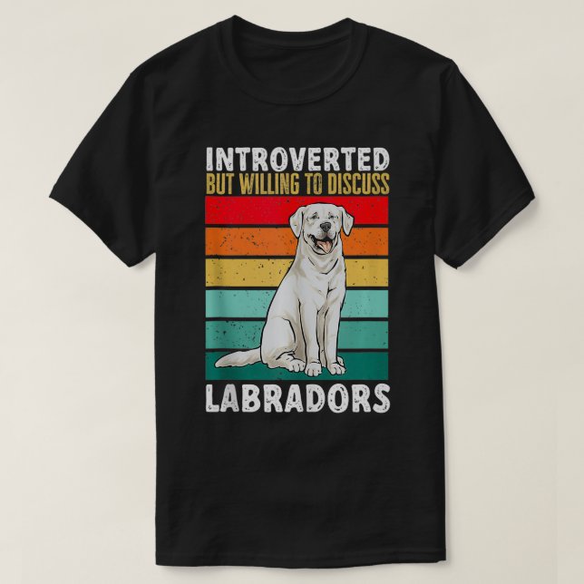White Labrador Retriever Introvertierte Weißer Lab T-Shirt (Design vorne)