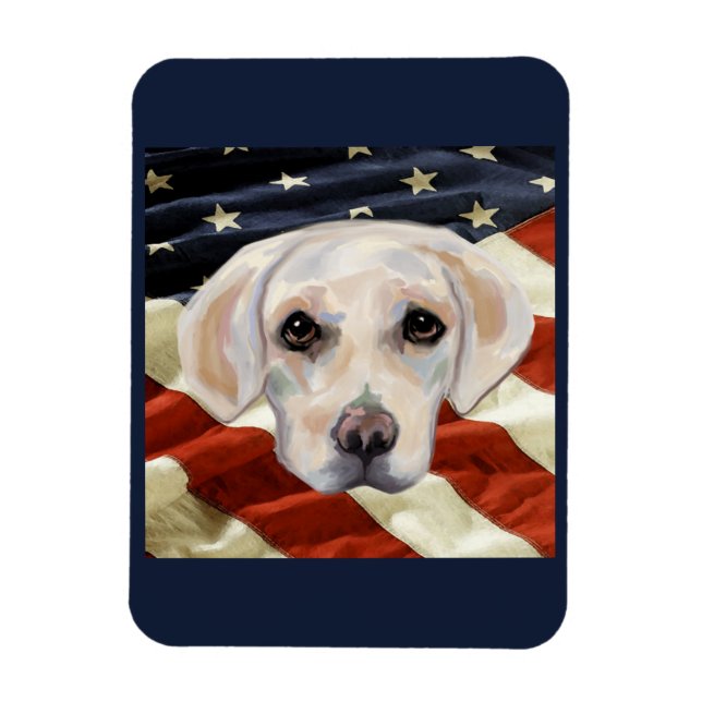 White Labrador Retriever Magnet (Vertikal)
