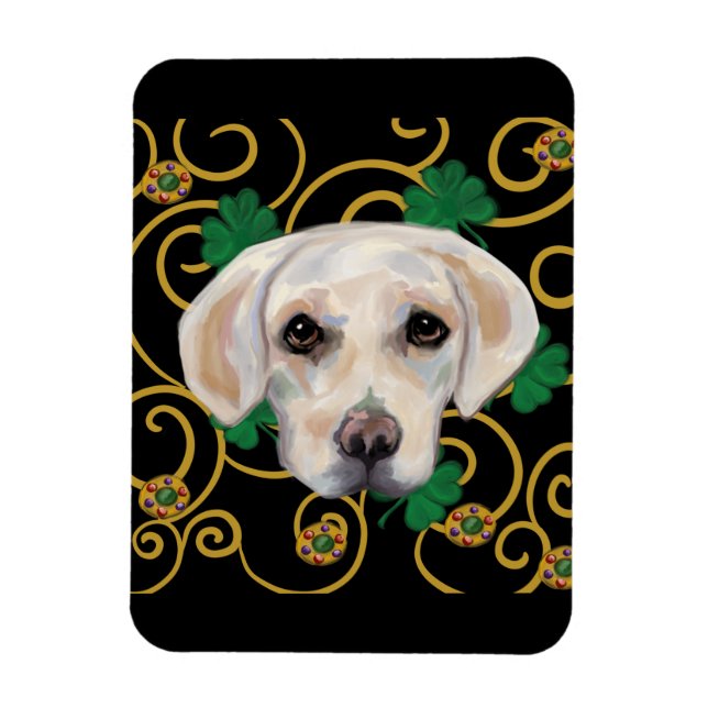 White Labrador Retriever Magnet (Vertikal)