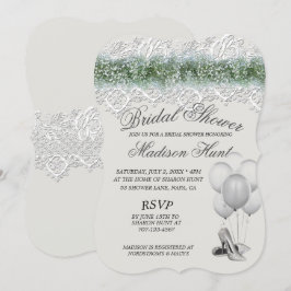 White Lace & Babies Atem Brautparty Einladung