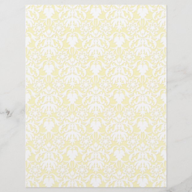 White Lace & Linen Wedding Scrapbook Paper (Vorderseite)