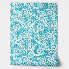White Lace on Turquoise Tapete